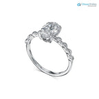 IGI Certified Oval Cut D/VVS2 Lab Grown Diamond Engagement Ring - DisneyValley