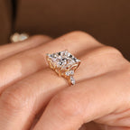 IGI Certified 5 - 7 Carat Princess Cut Diamond Ring in Muse Setting