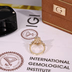 IGI certified 5 - 8 Carat Nature inspired Pear Shaped Diamond Ring