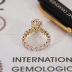 Oval Engagement Ring with Four Claw Prong Setting