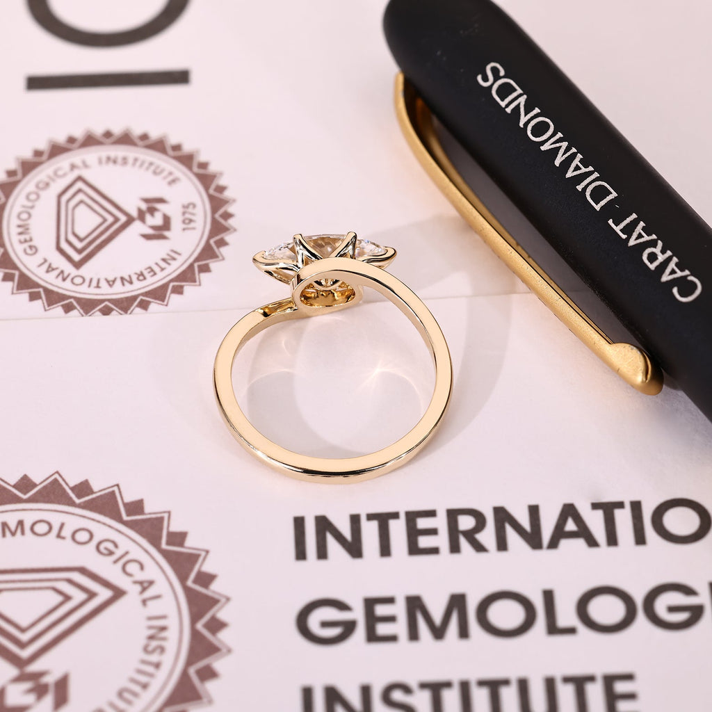 Solitaire Marquise Engagement Ring In East To West Setting