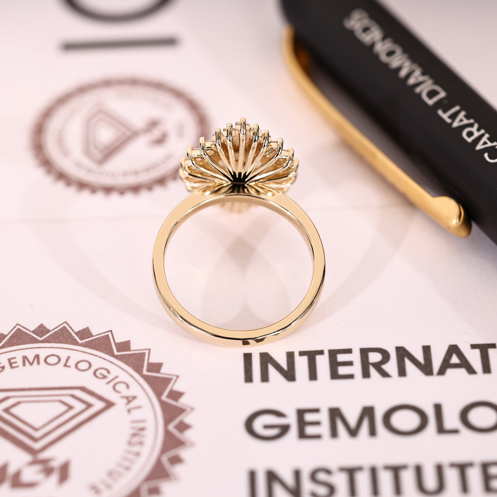 Oval Cut Engagement Ring In Double Halo Style