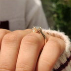 Marquise Diamond Ring In Hidden Flower Pink Ruby