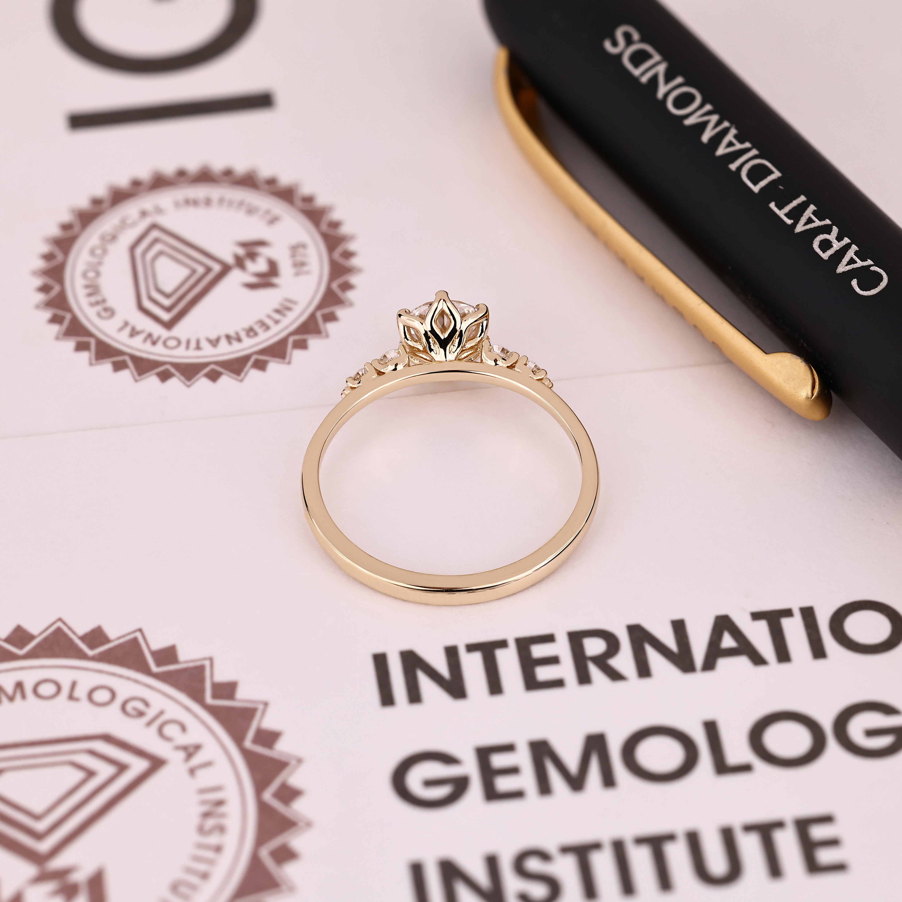 Five Stone Style Round Cut Diamond Ring
