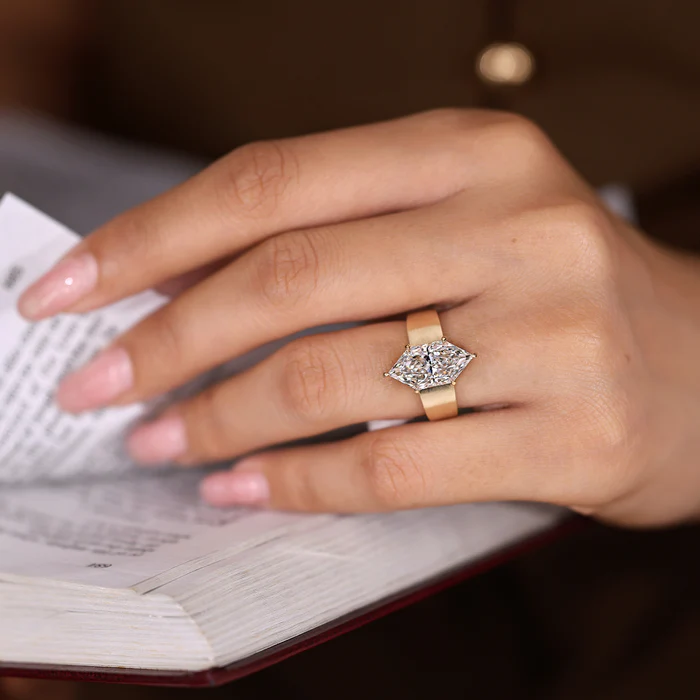 Solitaire Style 4 Carat Dutch Marquise Diamond Ring