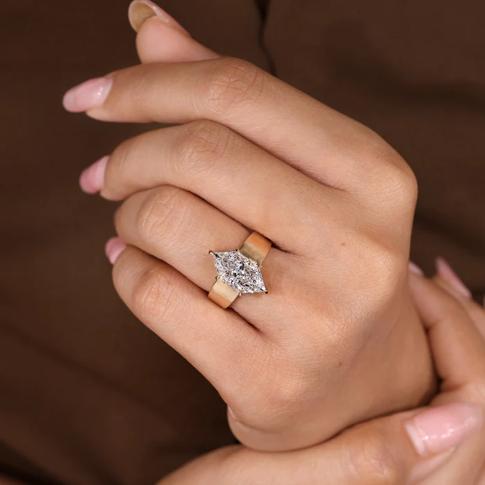 Solitaire Style 4 Carat Dutch Marquise Diamond Ring