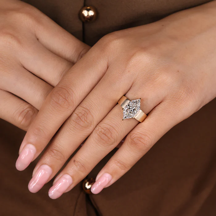 Solitaire Style 4 Carat Dutch Marquise Diamond Ring