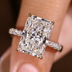 2 Carat Radiant Cut Diamond Ring in Pave Setting