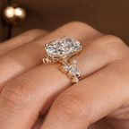 2 Carat Oval Cut Diamond Ring in Cluster Setting