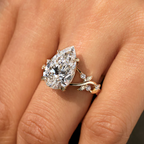 2 Carat IGI Certified Pear Cut Nature Inspired Engagement Ring