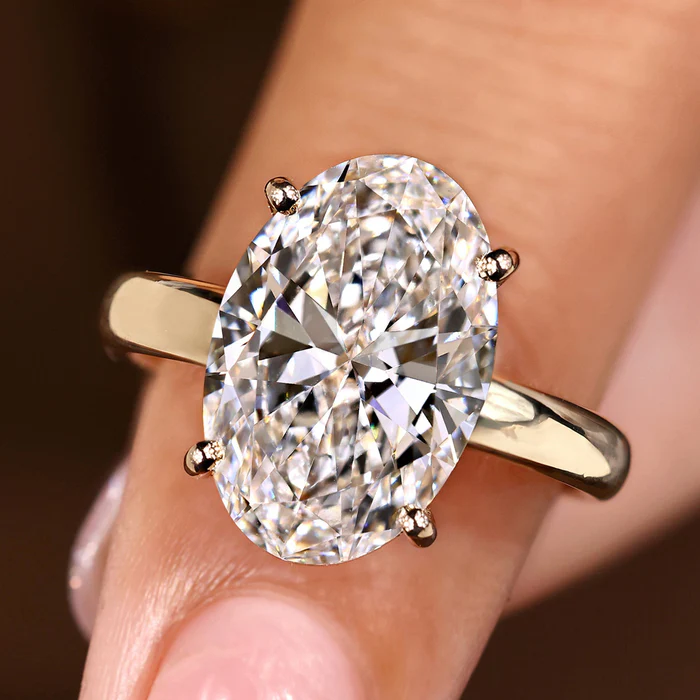 2 Carat Oval Cut Diamond Hidden Halo Engagement Ring