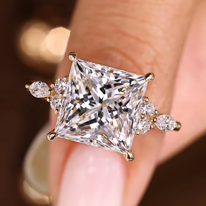 2.21 Carat Princess Cut Diamond Ring in Muse Setting