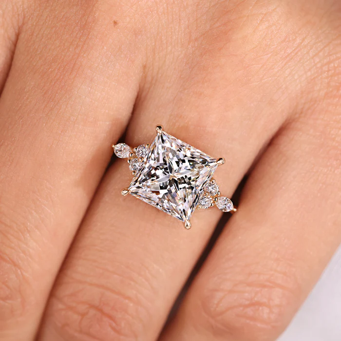 2.21 Carat Princess Cut Diamond Ring in Muse Setting