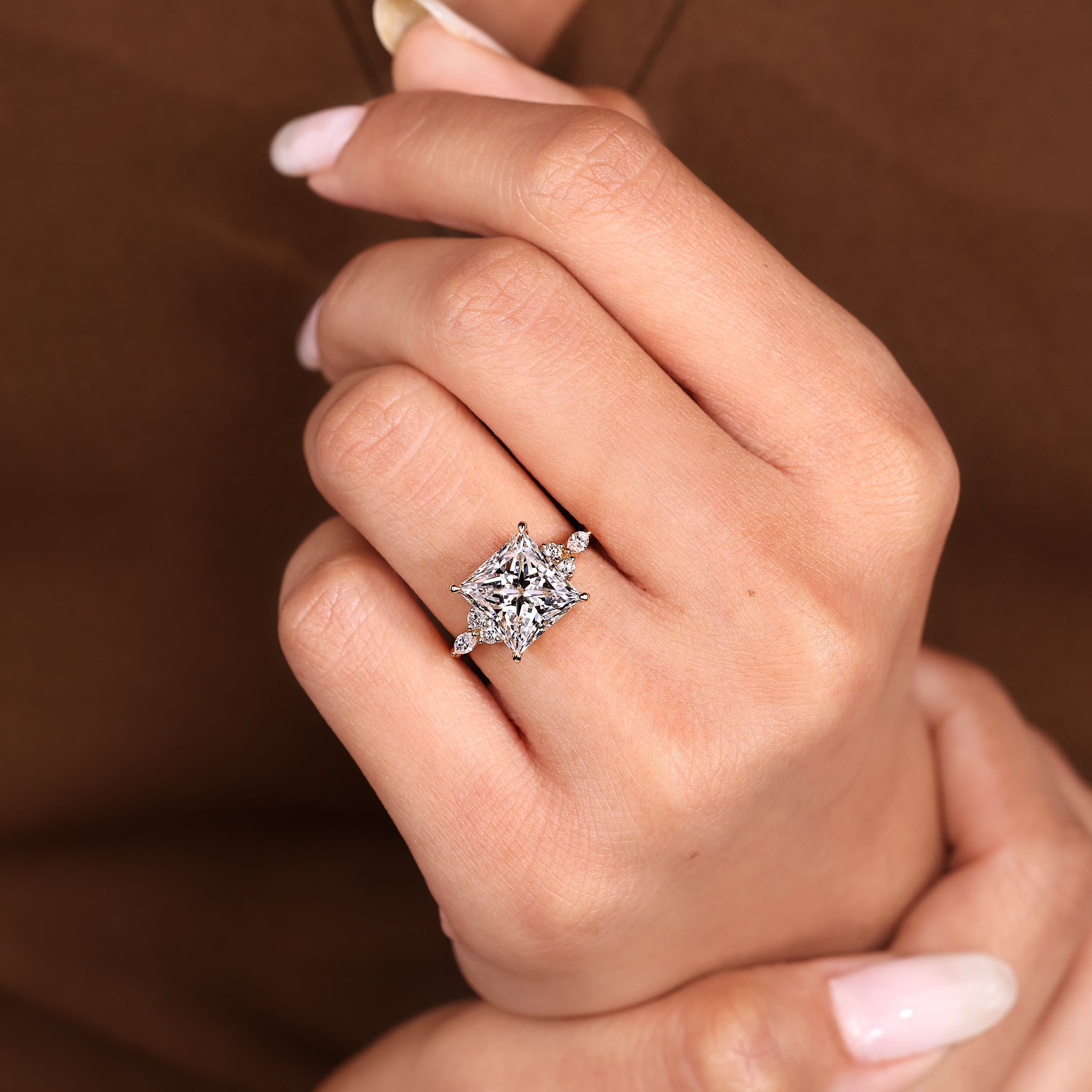 2.21 Carat Princess Cut Diamond Ring in Muse Setting