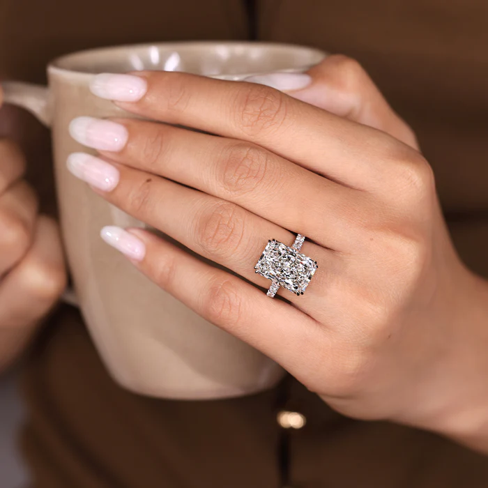 2.5 Carat Radiant Cut Diamond Ring in Trellis Setting