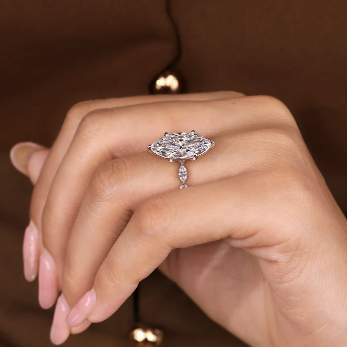 2 Carat IGI Certified Marquise Diamond Engagement Ring