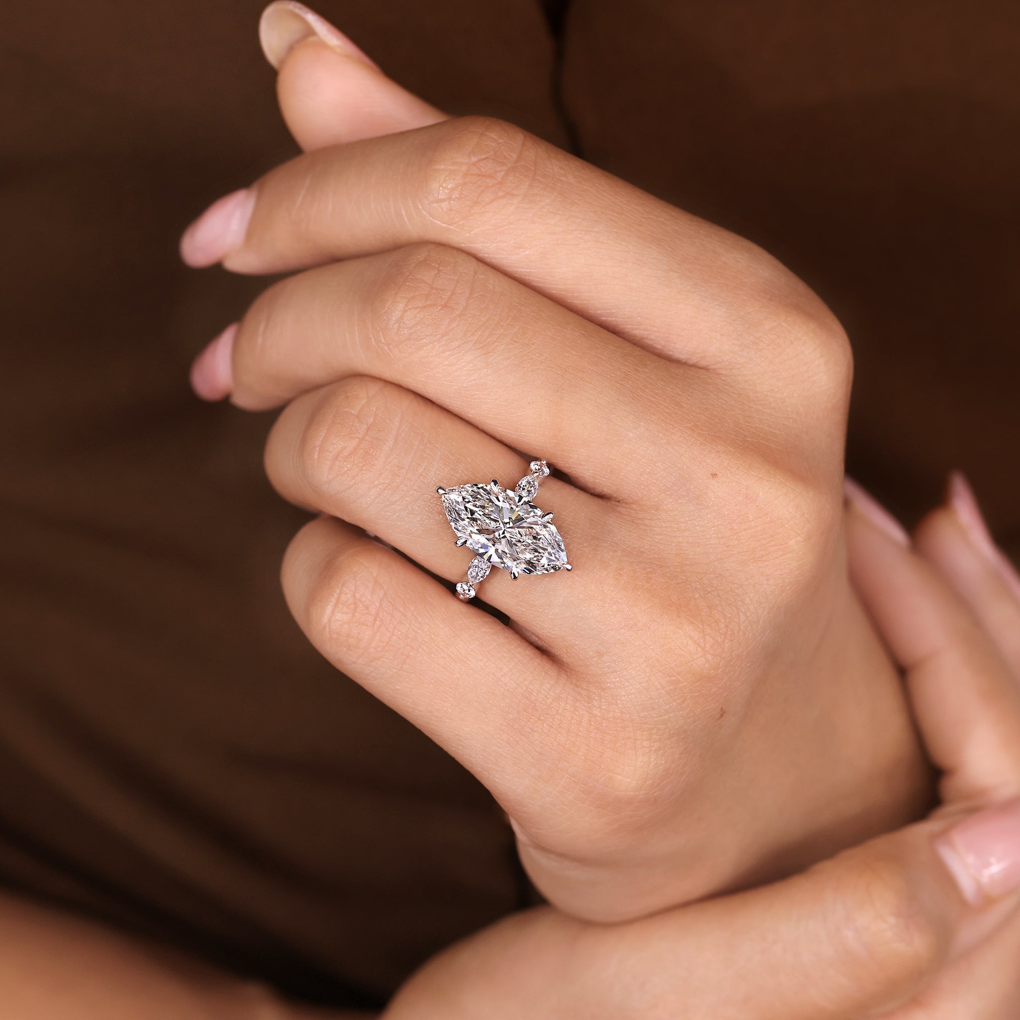 2 Carat IGI Certified Marquise Diamond Engagement Ring