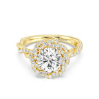 Enchanted Star And Gold Disney Princess Belle Pavé Rose Engagement Ring