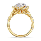 Enchanted Star And Gold Disney Princess Belle Pavé Rose Engagement Ring
