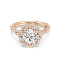 Enchanted Star And Gold Disney Princess Belle Pavé Rose Engagement Ring