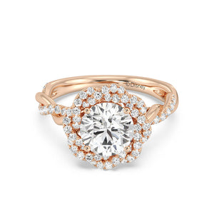 Enchanted Star And Gold Disney Princess Belle Pavé Rose Engagement Ring