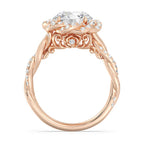 Enchanted Star And Gold Disney Princess Belle Pavé Rose Engagement Ring