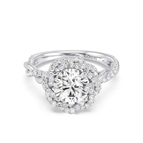 Enchanted Star And Gold Disney Princess Belle Pavé Rose Engagement Ring