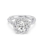 Enchanted Star And Gold Disney Princess Belle Pavé Rose Engagement Ring