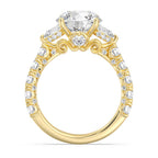 Enchanted Star Diamond And Gold Disney Princess Cinderella Three Stone Carriage Engagement Ring