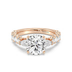 Enchanted Star Diamond And Gold Disney Princess Cinderella Three Stone Carriage Engagement Ring