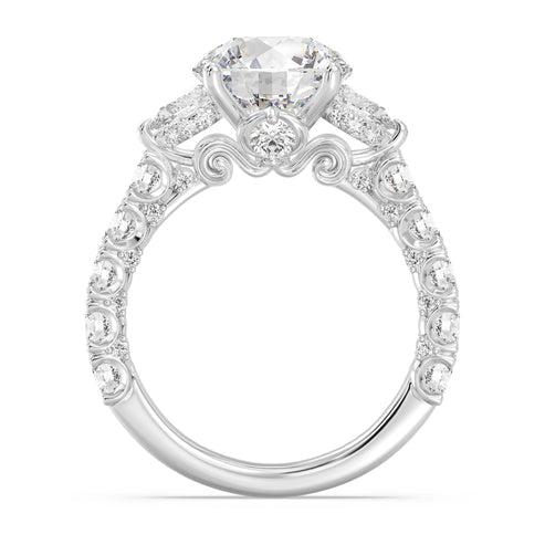 Enchanted Star Diamond And Gold Disney Princess Cinderella Three Stone Carriage Engagement Ring