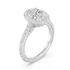 Enchanted Star Diamond And Gold Disney Princess Jasmine Cathedral Halo Engagement Ring