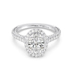 Enchanted Star Diamond And Gold Disney Princess Jasmine Cathedral Halo Engagement Ring