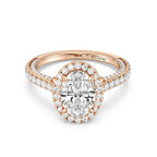 Enchanted Star Diamond And Gold Disney Princess Jasmine Cathedral Halo Engagement Ring