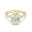 Enchanted Star Diamond And Gold Disney Princess Jasmine Cathedral Halo Engagement Ring