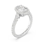 Enchanted Star Diamond And Disney Princess Jasmine Three Stone Halo Engagement Ring