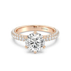Enchanted Star Diamond And Gold Disney Princess Cinderella Under-Halo Engagement Ring
