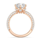 Enchanted Star Diamond And Gold Disney Princess Cinderella Under-Halo Engagement Ring