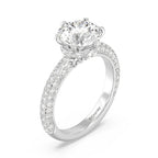 Enchanted Star Diamond And Gold Disney Princess Cinderella Under-Halo Engagement Ring