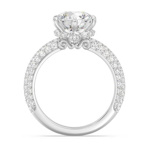 Enchanted Star Diamond And Gold Disney Princess Cinderella Under-Halo Engagement Ring
