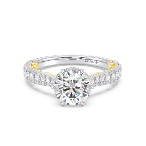 Enchanted Star Diamond And Gold Disney Princess Belle Vintage Engagement Ring Main image