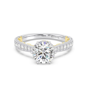 Enchanted Star Diamond And Gold Disney Princess Belle Vintage Engagement Ring