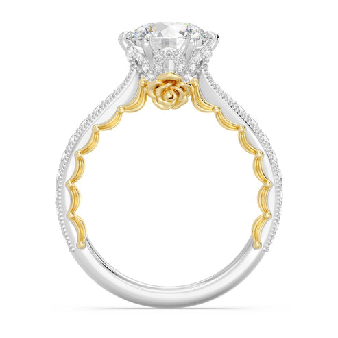 Enchanted Star Diamond And Gold Disney Princess Belle Vintage Engagement Ring