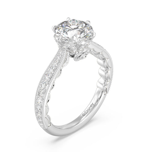 Enchanted Star Diamond And Gold Disney Princess Belle Vintage Engagement Ring