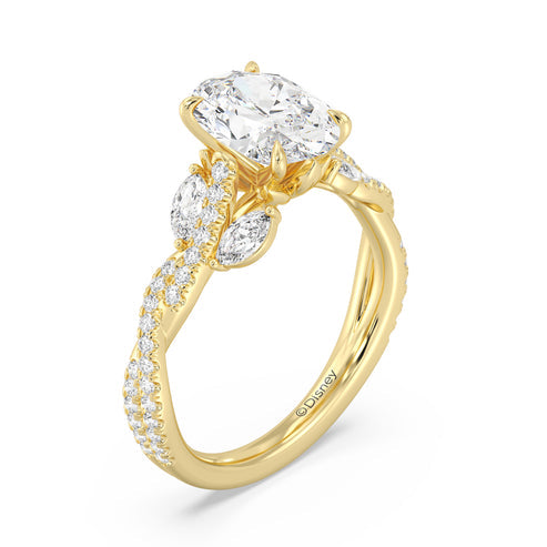 Enchanted Star Diamond And Gold Disney Princess Rapunzel Vine Engagement Ring Secondary image
