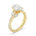 Enchanted Star Diamond And Gold Disney Princess Rapunzel Vine Engagement Ring