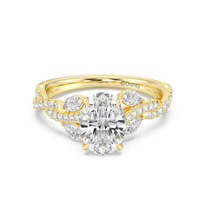 Enchanted Star Diamond And Gold Disney Princess Rapunzel Vine Engagement Ring