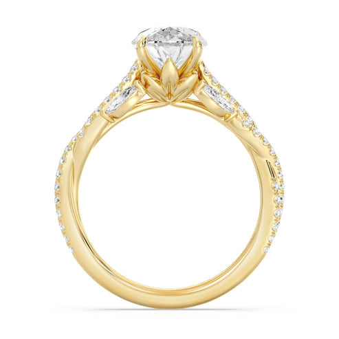 Enchanted Star Diamond And Gold Disney Princess Rapunzel Vine Engagement Ring