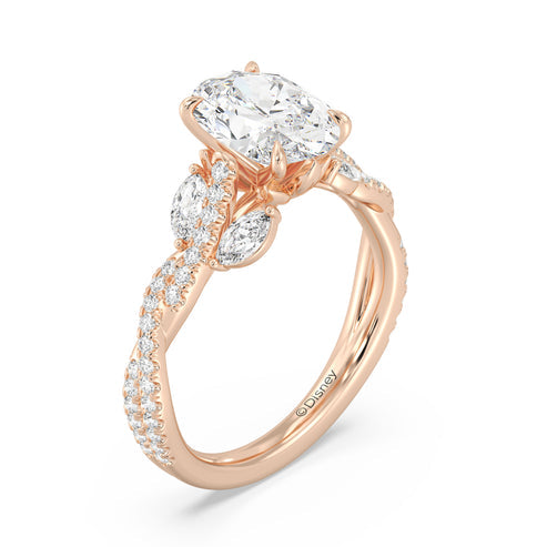Enchanted Star Diamond And Gold Disney Princess Rapunzel Vine Engagement Ring
