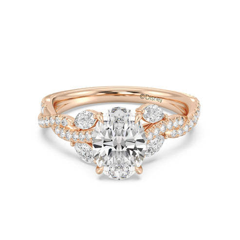 Enchanted Star Diamond And Gold Disney Princess Rapunzel Vine Engagement Ring